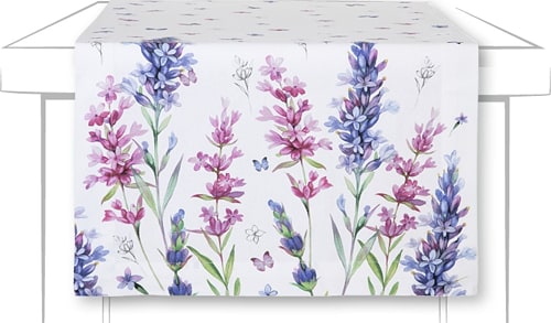 IHR Дорожка на стол "Лаванда", 45х150 см, белая