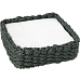 IHR Салфетница плетёная, 19х19х6,5 см, тёмно-зелёная