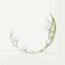 IHR Обеденные салфетки  LILY WREATH cream