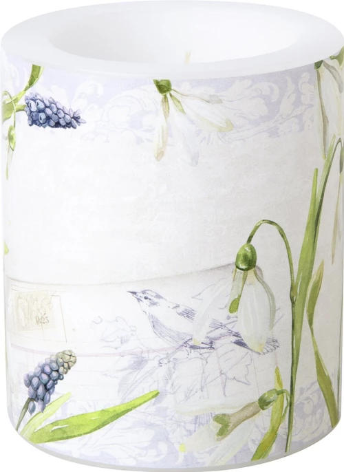 IHR Свеча парафиновая Подснежники, 9x10,5 см, CKM 986566