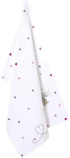 IHR Полотенце (текстиль)  BEE MY VALENTINE red grey