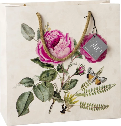 IHR Подарочный пакет "Роза", 25х10х25 см, кремовый
