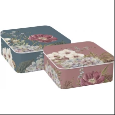 Набор жестяных коробок для печенья  BELLES FLEURS 