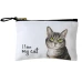 IHR Косметичка на молнии "Кот", 17х10,5 см, серая