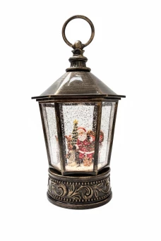 НОВОГОДНИЙ ФОНАРЬ С ГРАНЯМИ САНТА 