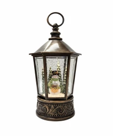 НОВОГОДНИЙ ФОНАРЬ С ГРАНЯМИ СНЕГОВИК 