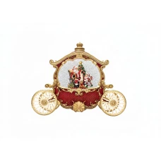 НОВОГОДНИЙ ФОНАРЬ КАРЕТА КРАСНАЯ САНТА