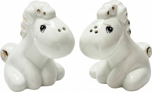 СОЛЬ/ПЕРЕЦ ЛОШАДКИ БЕЛЫЕ ФАРФОР 