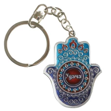 ART Judaica Эпоксидный Брелок Хамса с гранатами, Удача, 5 см