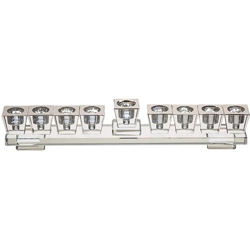 ART Judaica Ханукия Elegant хрустальная,  28х7см