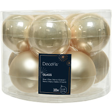 Kaemingk Набор стеклянных шаров Жемчуг, 12 шт., 60 мм