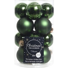 Kaemingk Набор стеклянных шаров, 16 шт., 3.5 см, зеленые
