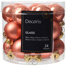 Kaemingk Набор стеклянных шаров Тыква со специями, 24 шт., 25 мм, оранжевые