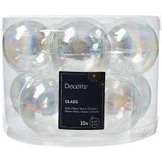 Kaemingk Набор стеклянных шаров, 10 штук, 6 см, радужные