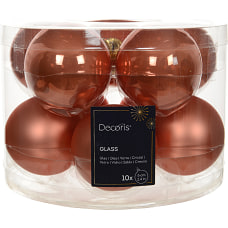 Kaemingk Набор стеклянных шаров, 10 шт., 60 мм, оранжевые