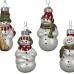 Kaemingk Игрушка новогодняя из стекла Снеговик, 4.5x3.5x7.5см, 4 вида
