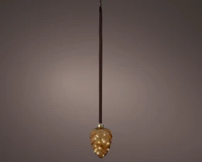 Kaemingk Подвесное украшение Шишка LED, 15x21 см, коричневая
