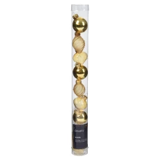 Kaemingk Набор стеклянных шаров Золото, 9 шт., 30 мм