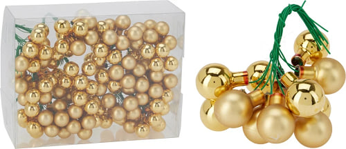 Koopman Набор мини-шаров на проволоке, 2 мм, золотые