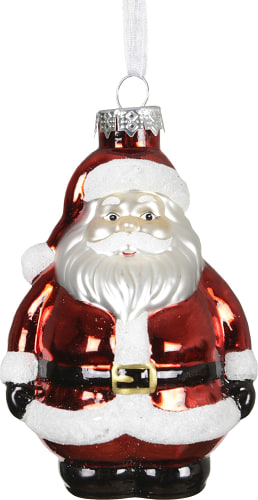 Игрушка новогодняя из стекла Санта, 7.3x6.2x11.6см, Kaemingk 