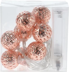 Koopman Гирлянда с металлическим декором, 25 мм, медь