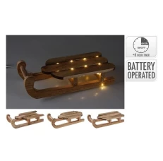 Koopman Подвесное украшениеиз дерева Сани LED, 30 см, 3 вида