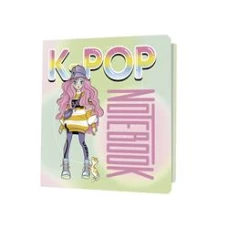 K-POP (девочка в полный рост,зелено-розовый фон)