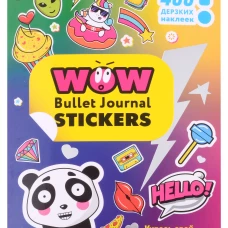 WOW Bullet Journal Stickers (син-роз,панд)Укрась свой ежедневн.,смартфон или ноутбу