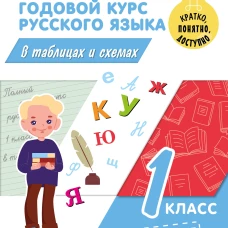 Полный годовой курс русского языка в таблицах и схемах: 1 класс