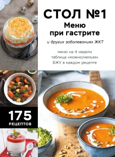 Стол №1. Меню при гастрите и других заболеваниях ЖКТ. С рекомендациями специалиста