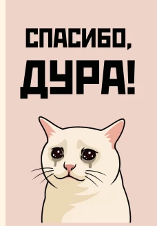 Спасибо дура! Ежедневник недатированный (А5 72 л.)