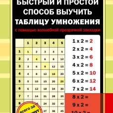 Быстрый и простой способ выучить таблицу умножения с помощью волшебной прозрачно