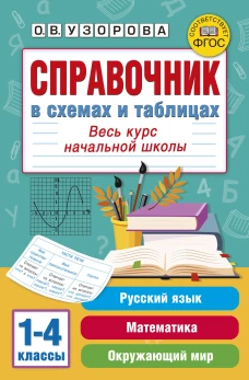 Справочник в схемах и таблицах. Весь курс начальной школы. Русский язык математика окружающий мир