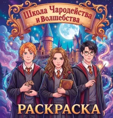Школа чародейства и волшебства. Раскраска