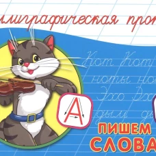 КАЛЛИГРАФИЧЕСКАЯ ПРОПИСЬ А5. альбомная. ПИШЕМ СЛОВА