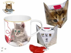 Кружка "Котенок с клубочком" + хвостик-брелок