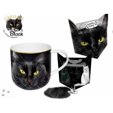 Кружка "Черная кошка" + хвостик-брелок