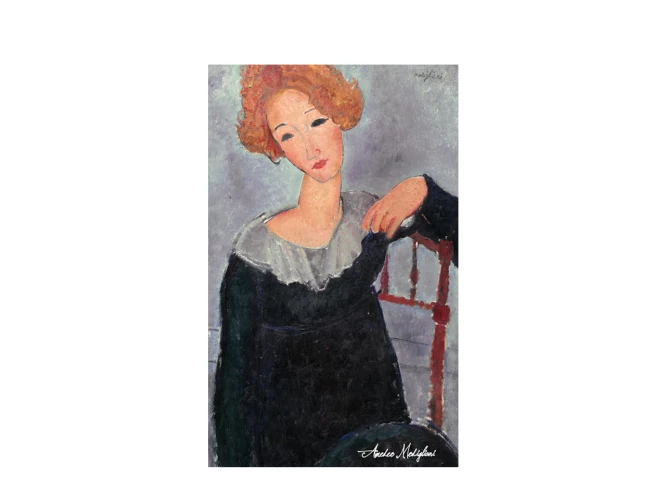 Картина А. Модильяни "Женщина с рыжими волосами"