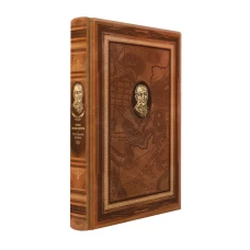 Тотальная война. Книга в коллекционном кожаном переплете ручной работы с дублюрой, окрашенным и вызолоченным обрезом