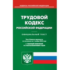 Трудовой кодекс РФ (по сост. на 01.11.2022 г.).