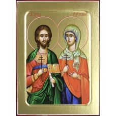 Икона святых мучеников Адриана и Наталии (на дереве) 125 х 160.