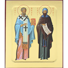 Икона святых учителей Кирилла и Мефодия (на дереве) 125 х 160.