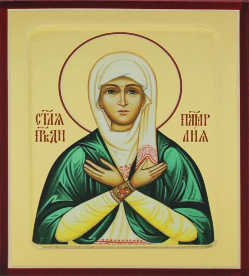 Икона праведной Лии (в изумрудном облачении)(на дереве) 125 х 160.