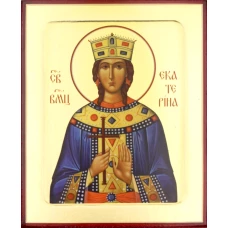Икона Екатерины, великомученицы (поясная) (на дереве): 125 х 160.