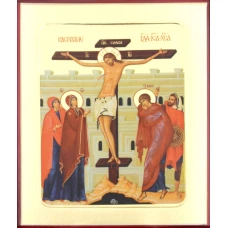 Икона Распятие Господа Иисуса Христа (на дереве): 125 х 160.