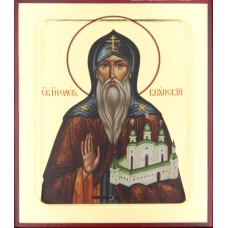 Икона благоверного князя Олега Брянского (с храмом) (на дереве): 125 х 160.