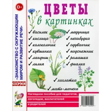 Цветы в картинках. Наглядное пособие для педагогов, воспитателей, логопедов, родителей.