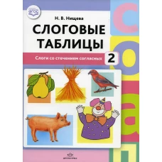 Слоговые таблицы - 2. Слоги со стечением согласных. Нищева Н.В.