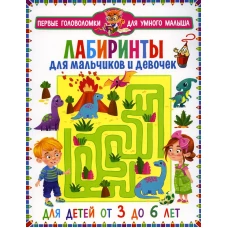 Лабиринты для мальчиков и девочек. Для детей от 3 до 6 лет.