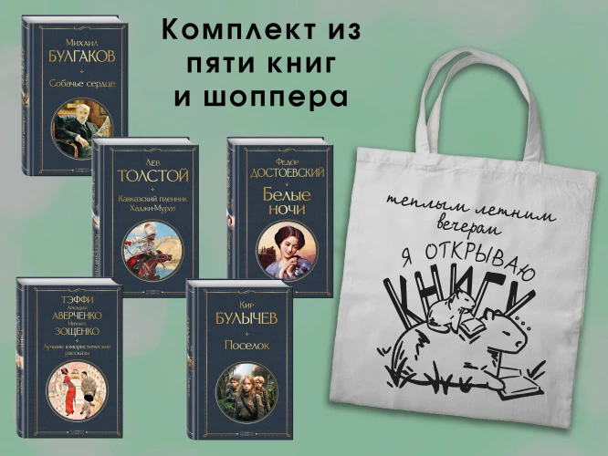 Набор "Список на лето. 7-10 класс" (из 5 книг с шоппером)
